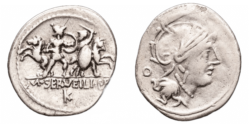 Servillus M. Servilius – Denarius – Soldiers fighting - Numiscurio